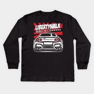 GTR R35 Libertywalk (White Print) Kids Long Sleeve T-Shirt